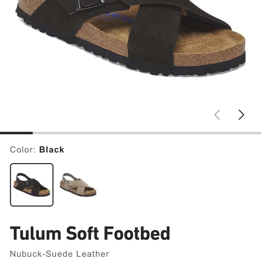 Birkenstock Tulum Soft Footbed Sandals in Black - Picture 2 of 8